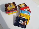 A Pallet of 5 Ritter Chocolate Candy Sports Bars - 1 Each Milk Chocolate Cornflakes, Alpine Milk Chocolate, Dark Chocolate Marzipan, Praline, Butter Biscuit (3.5 Oz.)