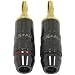 GLS Audio Black Chrome Series "Generation 4" Gold Connector Banana Plugs Banana Clips - 10 Pack (5 Reds & 5 Blacks)