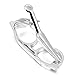 Men's Rhodium Plated Necktie Tie Clip Bar Silver Glasses Wedding Punk Rock Biker