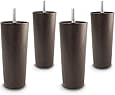 Choice Parts - 5 Inch Dark Walnut Plastic Tapered Sofa Legs, Set of 4 - 100% Satisfaction Guaranteed