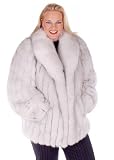 Blue Fox Fur Jacket Plus Size - 29