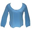 Alfani Chic Blue Scoop Neck Pajama Top