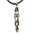 Goddess of Inner Peace for Well Being, Pewter Pendant with Black Corded Necklace