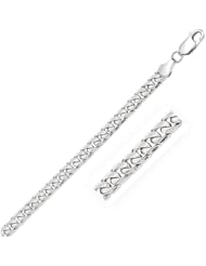5.8mm 14K White Gold Solid Miami Cuban Bracelet