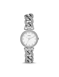 Fossil Olive Three-Hand Stainless Steel Watch Es3393