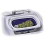 Progressive International 6 Quart Collapsible Over-the Sink Colander, Blue and White