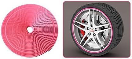 CCrytal Wheat Car,Scooter,Motorcycle,Car &amp; Truck,Bike Styling Car Vehicle Alloy Roll Wheel Edge Rim Protector (Pink)
