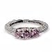 STERLING SILVER RING With Pink CZ, Clear CZ