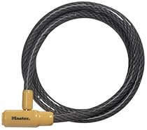 Master Lock 8155DPF Flexible Cable Keyed Lock with Yellow Lock Body Connectors, 6-Foot