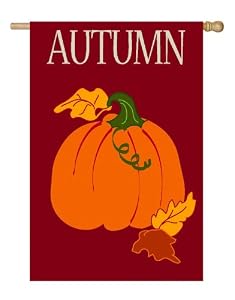 Autumn Pumpkin Regular Size Applique Flag
