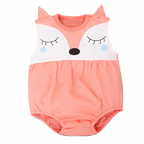 Romper , FEITONG Newborn Baby Girls Boys Teddy Leotard Jumpsuits Romper (6 Months, Orange)