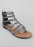 Metallic Studded Strappy Sandal