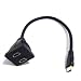 HDMI Splitter Cable Plug to 2 x HDMI Sockets