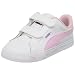 PUMA Court Point Hook-And-Loop Fashion Sneaker (Toddler/Little Kid),White/Pink Lady/Purple Magic,9 M US Toddler