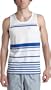 RVCA Men's Saunder Stripe Tank,Vintage White,Large