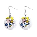 Blond Girl Cheerleader Earrings