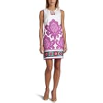 Laundry by Shelli Segal Women's Medallion Daisy Border Print Shift