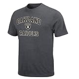 NFL Men's Oakland Raiders Heart And Soul Ii Adult Short Sleeve Basic Tee (Heather Gray, X-Large)