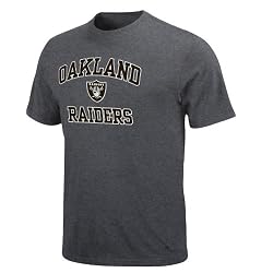 NFL Men's Oakland Raiders Heart And Soul Ii Adult Short Sleeve Basic Tee