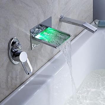 O Iris Robinet De Baignoire Cascade Conduit Avec Douchette Extractible Support Mural Uzvjzcxm 70