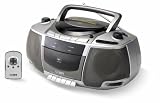COBY CX-CD250 Portable CD Cassette Recorder with AM/FM Radio  Remote Control
