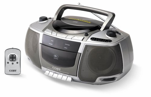 COBY CX-CD250 Portable CD Cassette Recorder with AM/FM Radio & Remote Control