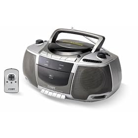 COBY CX-CD250 Portable CD Cassette Recorder with AM FM Radio and Remote Control by Coby
