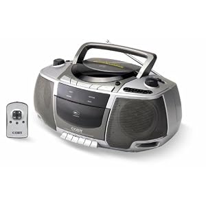 COBY CX-CD250 Portable CD Cassette Recorder with AM FM Radio and Remote Control by Coby