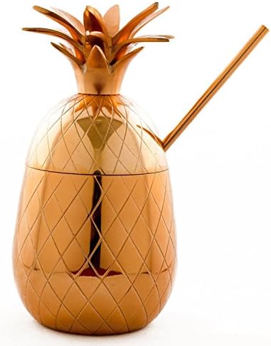 100% Copper Pineapple Mug 20 Oz / Pineapple decor / Pineapple Tumbler /Handcrafted Copper Pineapple Moscow Mule Mug (Copper, 20 Ounce)