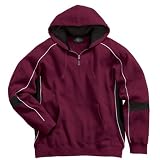 Victory Hooded Sweatshirt, Maroon/Black/White