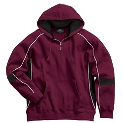 Victory Hooded Sweatshirt, Maroon/Black/White
