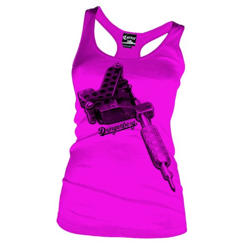 Women's Cartel Ink Big Machine Racer Back Tank Pink