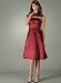Strapless Satin Classic A Line Dress Small BURGUNDY