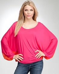 Chiffon Colorblock Dolman Top