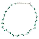Turquoise Blue Tiny Beaded Link Collar Necklace