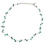 Turquoise Blue Tiny Beaded Link Collar Necklace