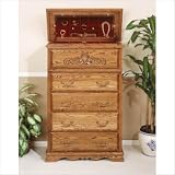 Country Heirloom 5 Drawer Safe Top Chest with Carving in Medium Wood 41OQ3kPiZAL. SL160 Country Heirloom 5 Drawer Safe Top Chest with Carving in Medium Wood