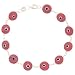 Sterling Silver Pink Color Evil Eye Bracelet