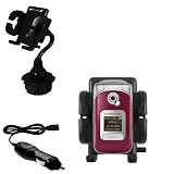 Sony Ericsson z530c Auto Cup Holder with Car Charger - Uses Gomadic TipExchange