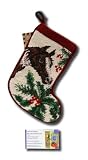 Brown Horse Stocking Needle Point Christmas Xmas Seasonal Pony Mare Stallion Horse Lovers Sk-801s