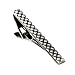 MENDEPOT Classic Antique Silver Tone Diamond Pattern Tie Clip With Box