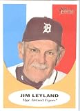 2010 Topps Heritage Baseball Card # 223 Jim Leyland MG (Manager) Detroit Tigers - Mint Condition - MLB Trading Card Shipped In Protective ScrewDown Display Case!