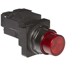 Siemens 52BL4J2 Heavy Duty Pilot Indicator Light, Water and Oil Tight, Plastic Lens, Transformer, 755 Type Lamp or 6V LED, Red, 480VAC Voltage
