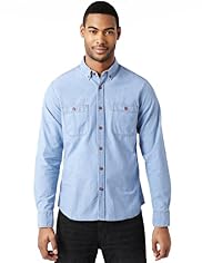 North Coast Pure Cotton Slim Fit Chambray Shirt