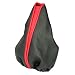 Eufab 17257 Leder-Schaltsack schwarzes Leder,  mit roter Einlage