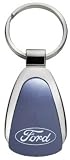 Ford Chrome/Blue Teardrop Keychain Made In USA!