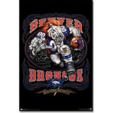 (22x34) Denver Broncos Mascot, Grinding It Out Since 1960 Sports Poster Print