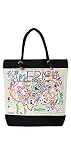 Embroidered Geography Tote Bag
