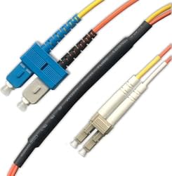 2M SC/LC Mode Conditioning (SC Side) Fiber Optic Cable (9/125-62.5/125)