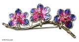 Natural orchid gold - plated brooch, &acute; Dancing Blossoms &acute; 3 &acute; W 1 &acute; L - B00015YFIC